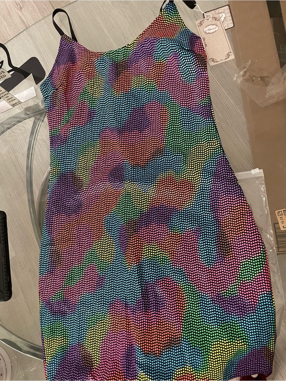 Multicolor Sequin Bodycon Mini Dress - Sparkling Party Dress